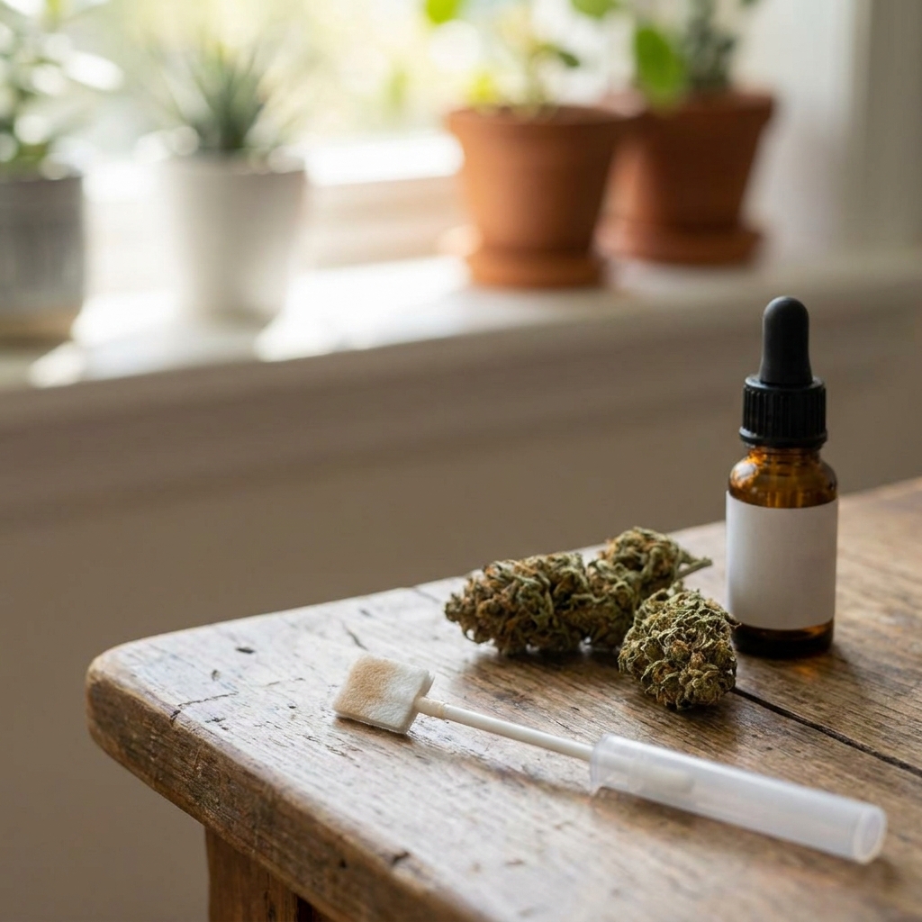 Illustration : test salivaire thc · Combien de temps le THC reste détectable dans la salive ?
