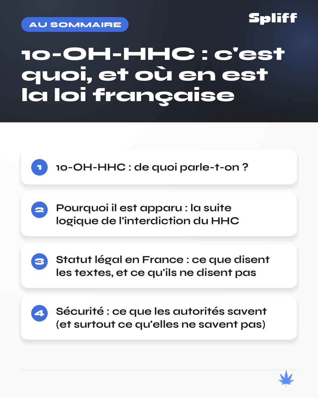 10-OH-HHC : au sommaire — 10-OH-HHC : de quoi parle-t-on ?