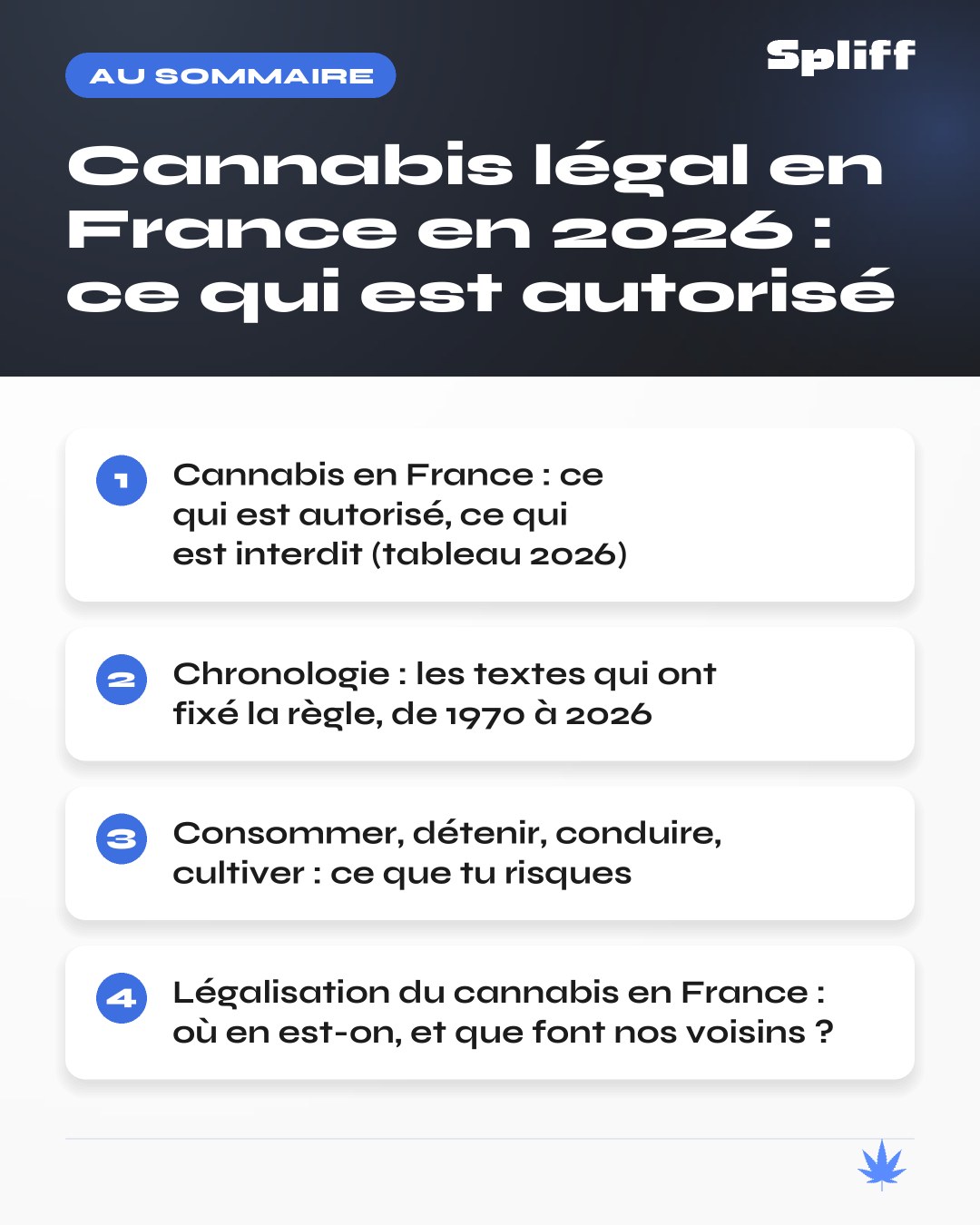 Cannabis lĂ©gal en France : au sommaire â Cannabis en France : ce qui est autorisĂ©, ce qui est interdit (tableau 2026)