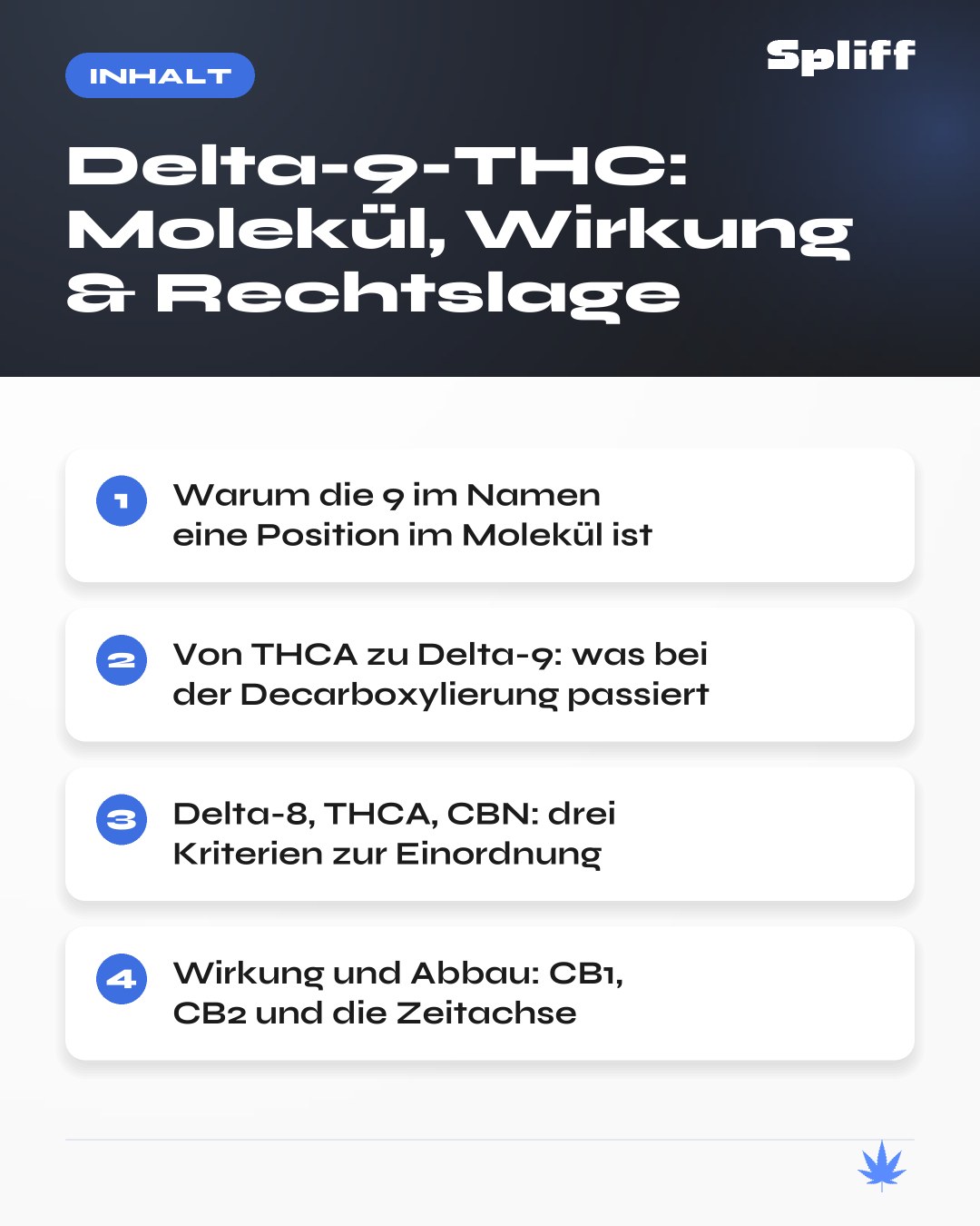 Delta-9-THC: inhalt — Warum die 9 im Namen eine Position im Molekül ist