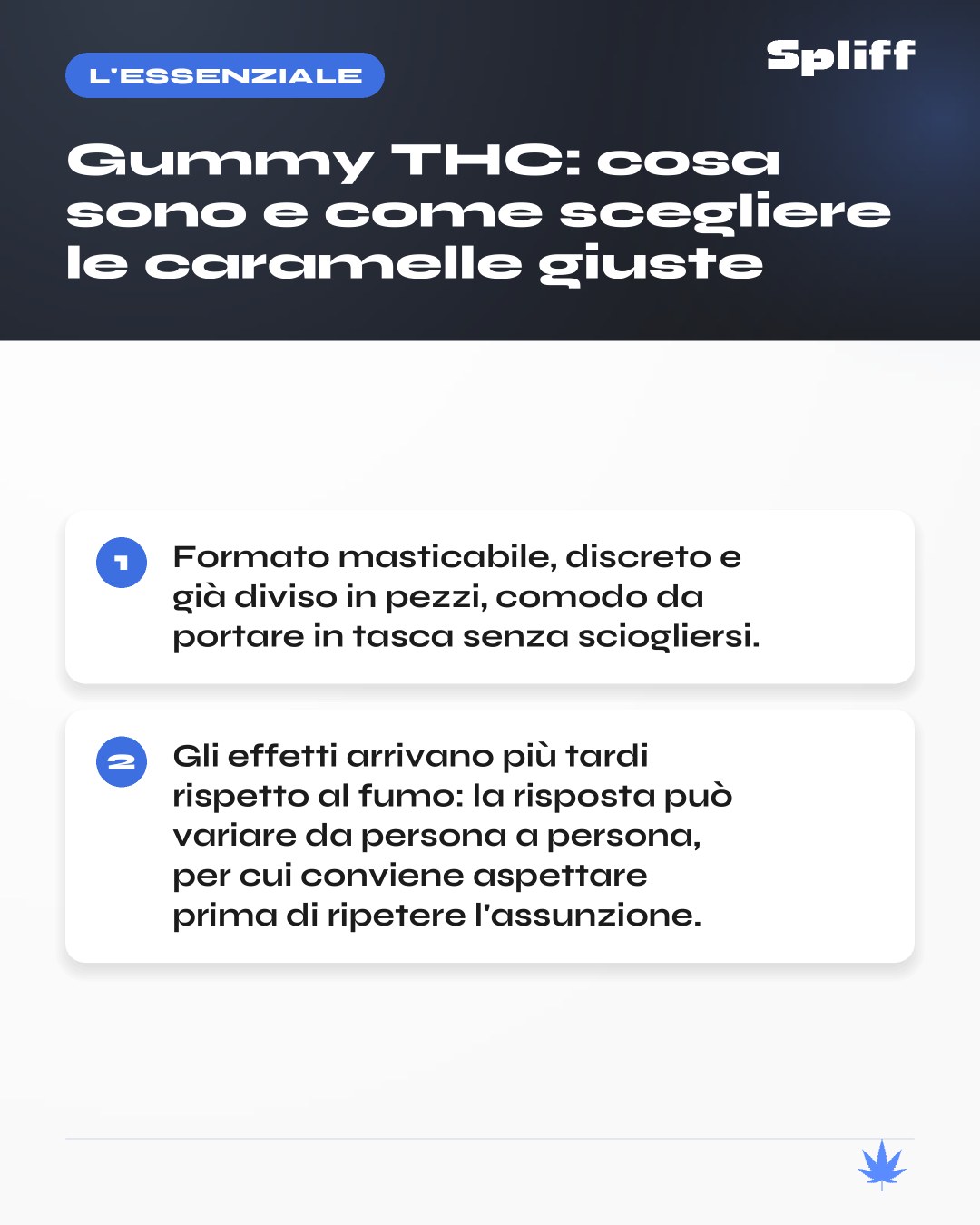 Gummy THC: l'essenziale — Formato masticabile, discreto e già diviso in pezzi