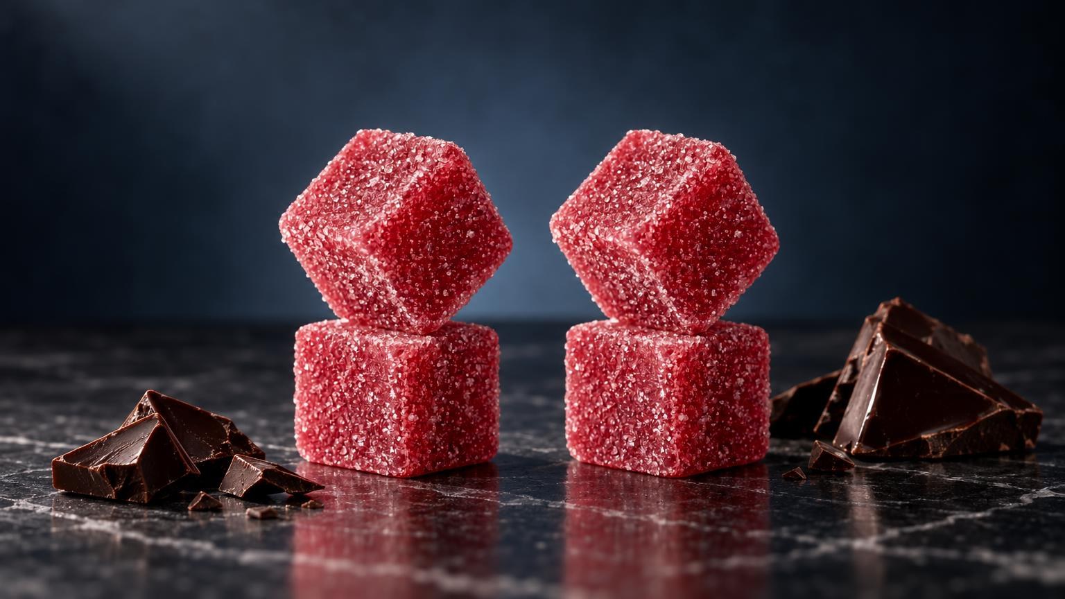 How Long Do Edibles Last: Magic Candy – THC Sweets edible in a studio composition