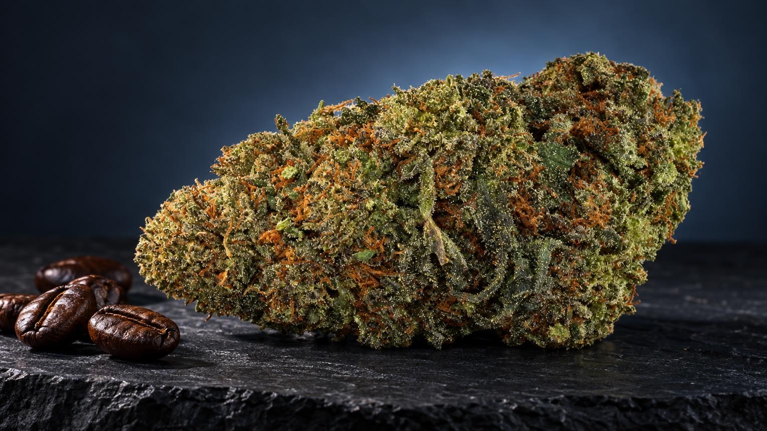 Marihuana Kush: flor OG Kush en una composición de estudio