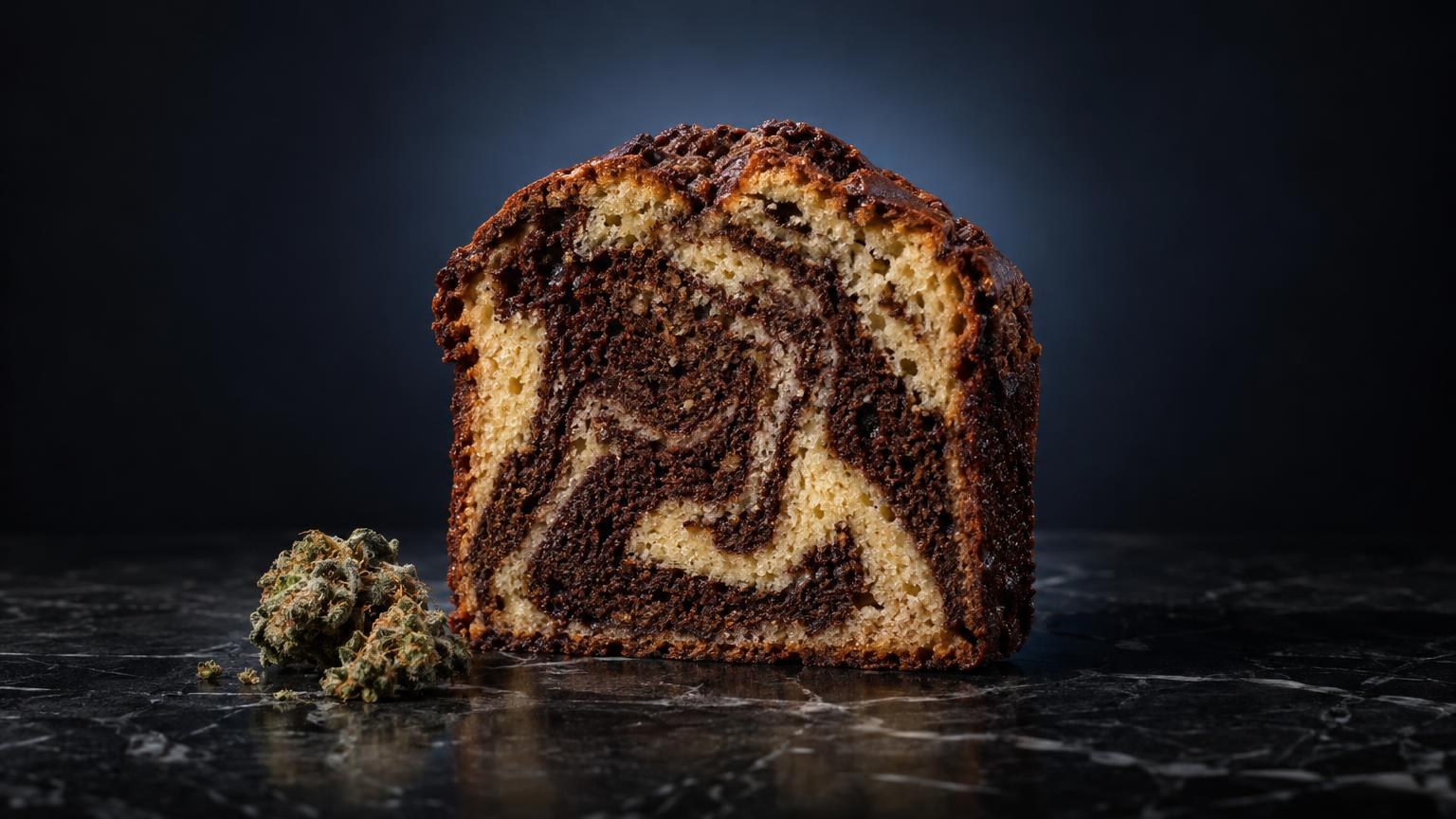 Primo piano in luce naturale sul tema Space cake