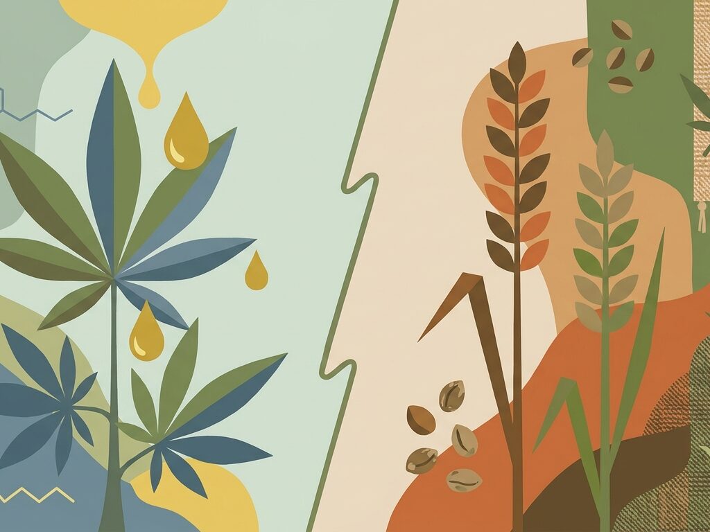 Illustration : Huile cbd vs huile de chanvre