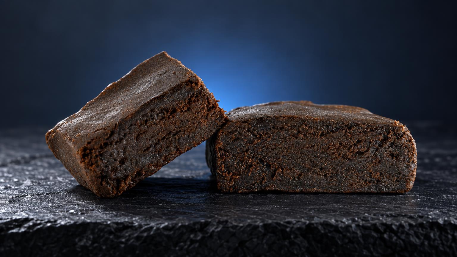 Temple Ball Hash: two dense, cylindrical blocks of Kashmir Hash with dark brown