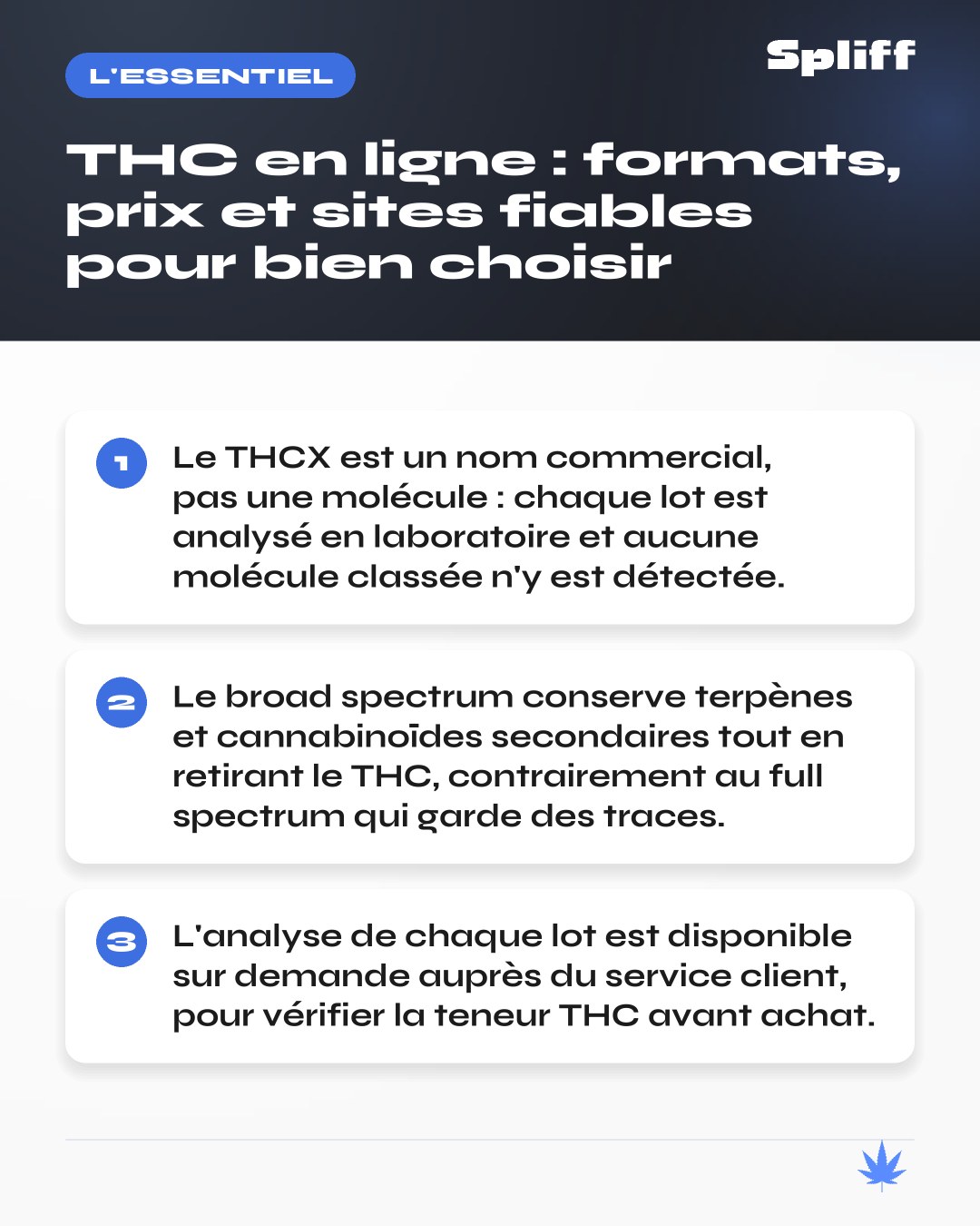 THC en ligne : l'essentiel — Le THCX est un nom commercial, pas une molécule : chaque lot est analysé en laboratoire et