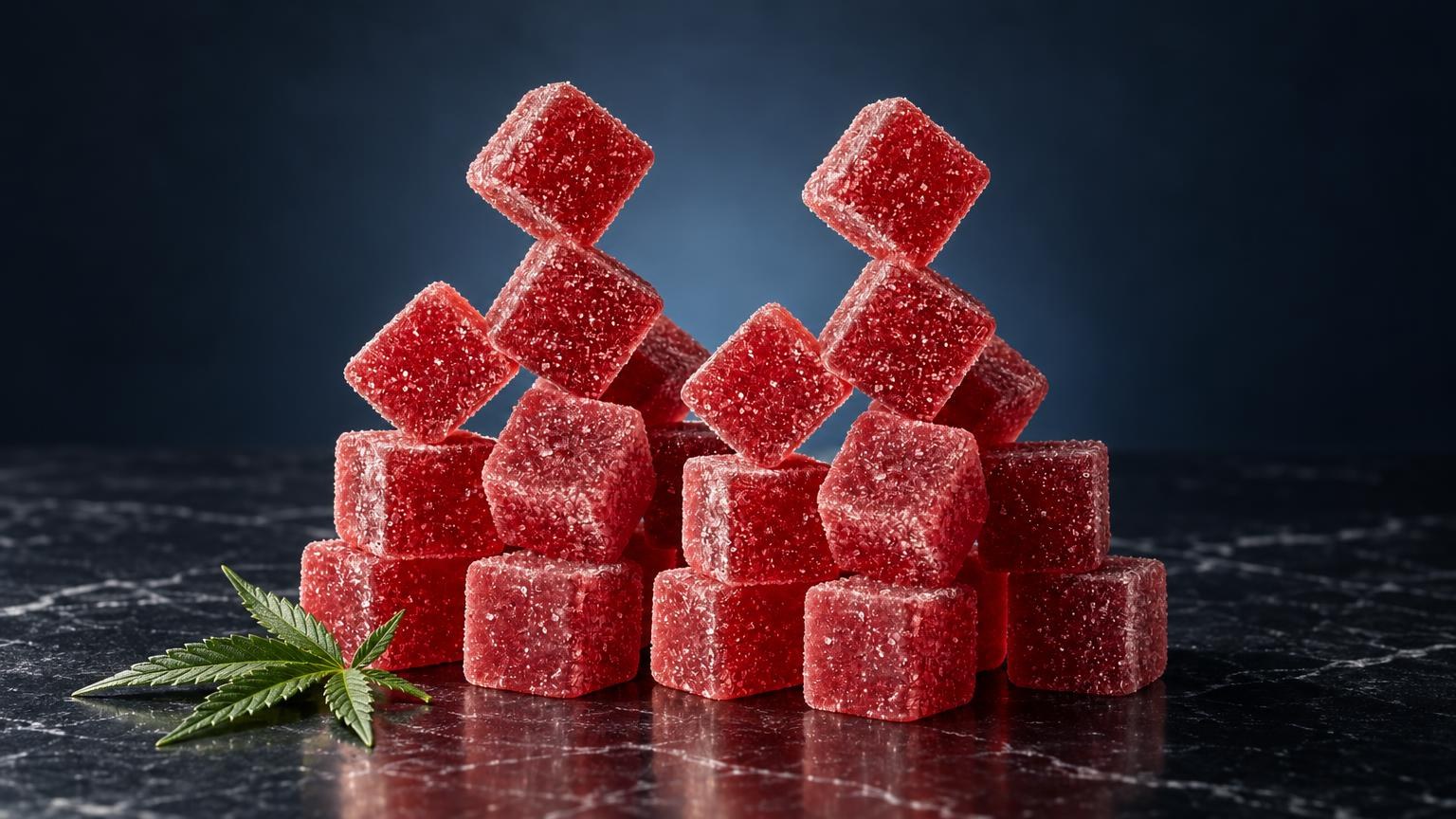 THC Gummies: Family Pack Magic Candy – THC Sweets edible in a studio composition