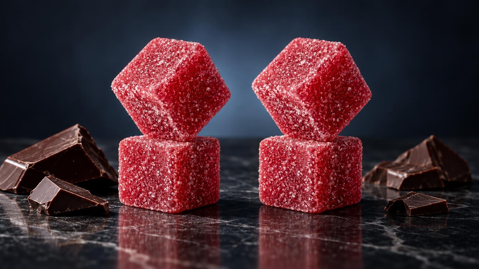 THCP Gummies: Edible Magic Candy â Bonbons in Szene gesetzt