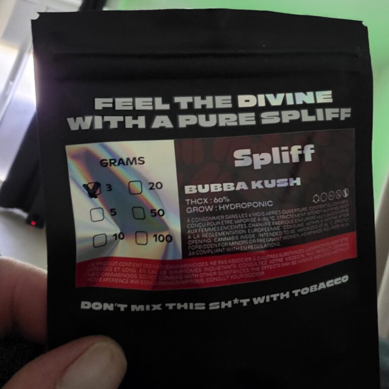 Avis client Bubba Kush avec photo - Spliff